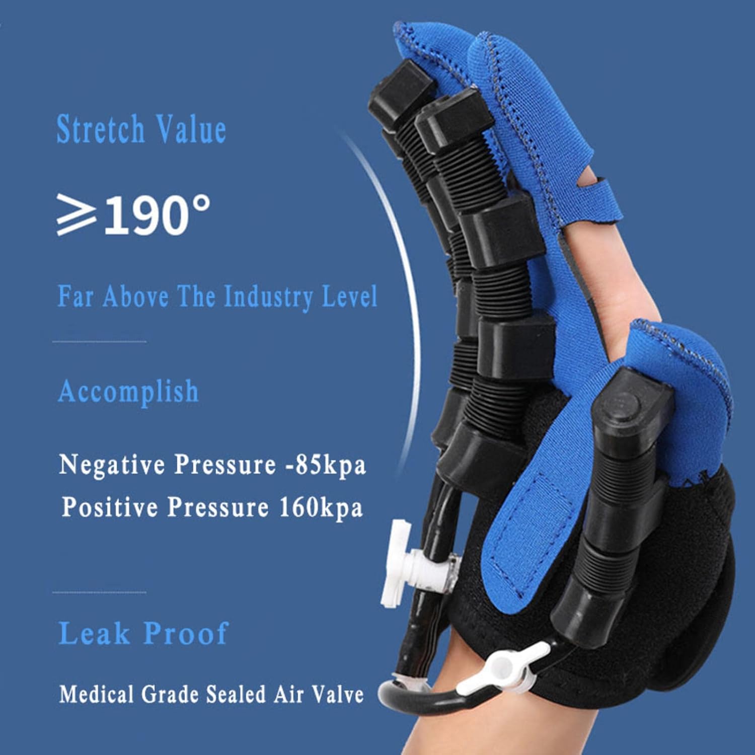 Finger Training Stroke Hand Splint Hand Strengthener Finger Orthosis for Stroke Hemiplegia Hand Function Recovery,Right-M