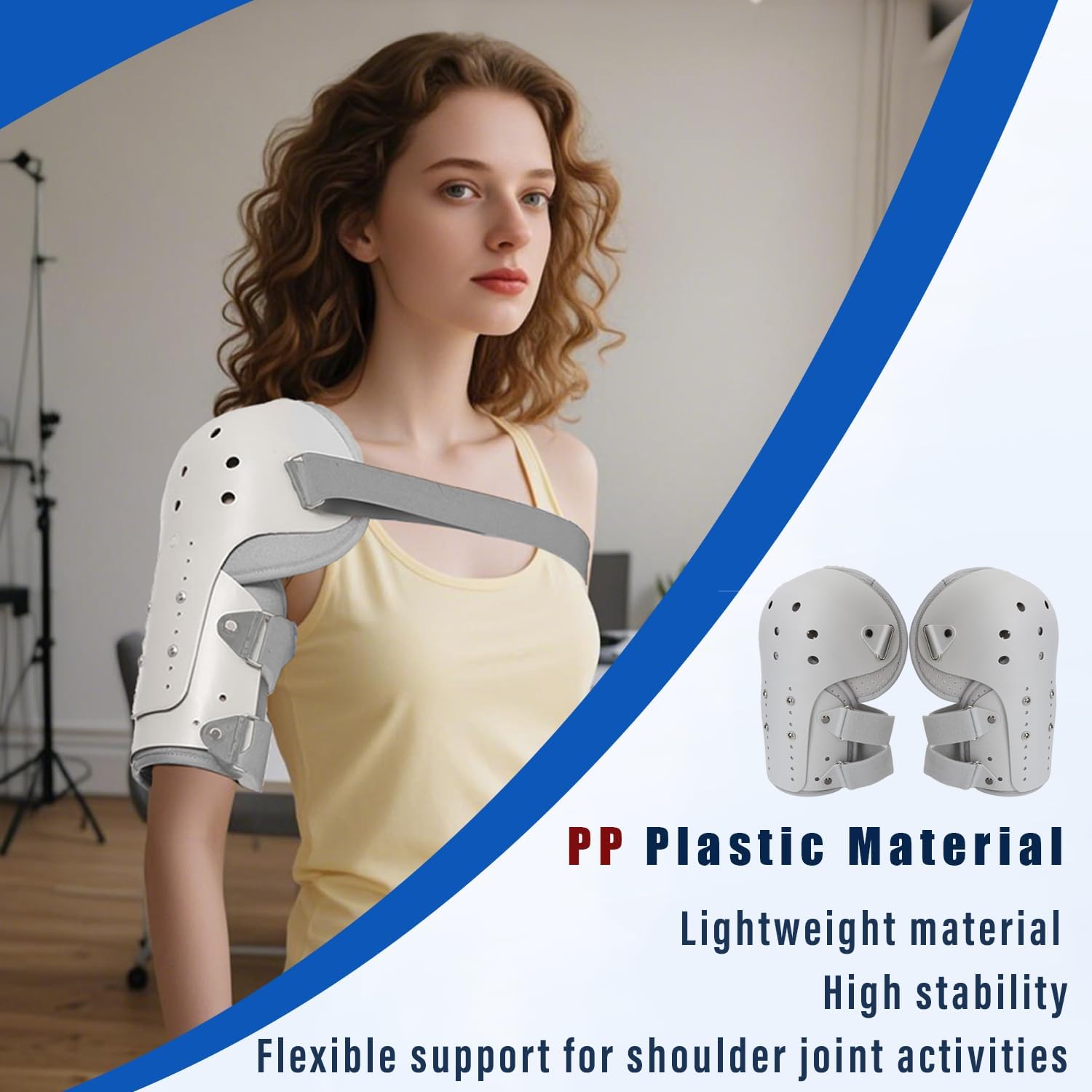 TARSHYRY Medium Humeral Shaft Fracture Splint & Humeral Fracture Brace for Broken Upper Arm Shoulder Bicep Left/Right Arm Long-Bone,Lightweight Breathable Humerus Fracture Splint for Men Women (Left Shoulder)
