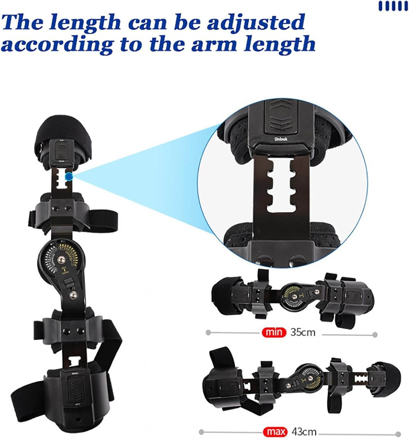 Adjustable ROM Hinged Elbow Brace Post OP Elbow Brace with Shoulder Sling Stabilizer Hand Splint Arm Injury Recovery Support After Surgery Orthosis Orthotics(Left)