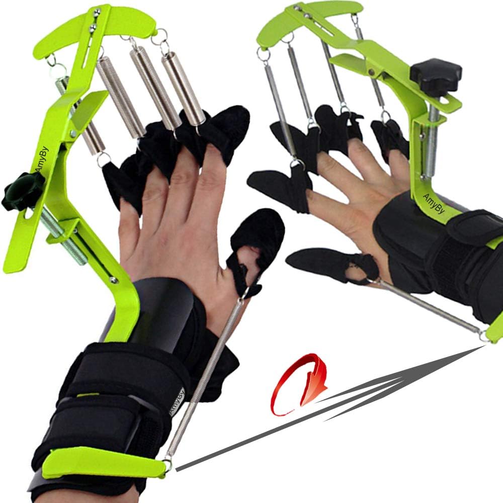 Hand Fingers Supports Exercisers Wrist Braces Splints for Left and Right Both Hands Orthodontic Rehabilitation Training Free Size for Women Men AmyBy 1 Pack