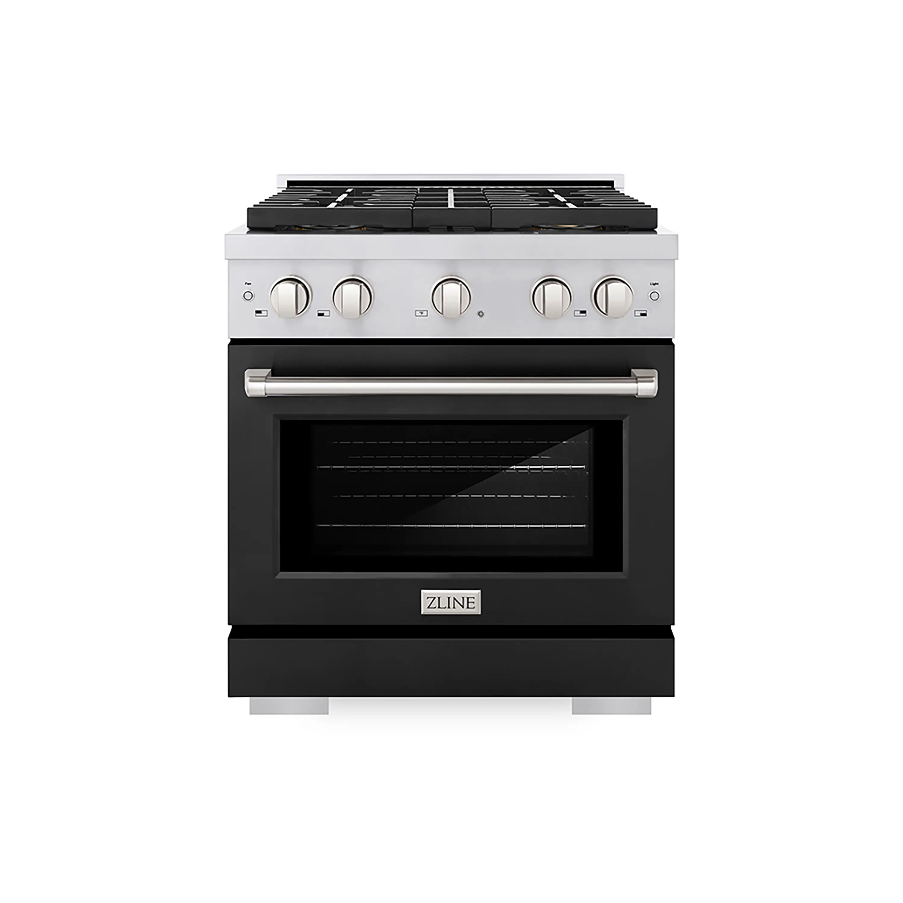 ZLINE 30-Inch 4.2 cu. ft. Paramount Gas Range with 4 Burner DuoPro鈩?Cooktop and Convection Gas Oven with Black Matte Door (PSGR-BLM-30)