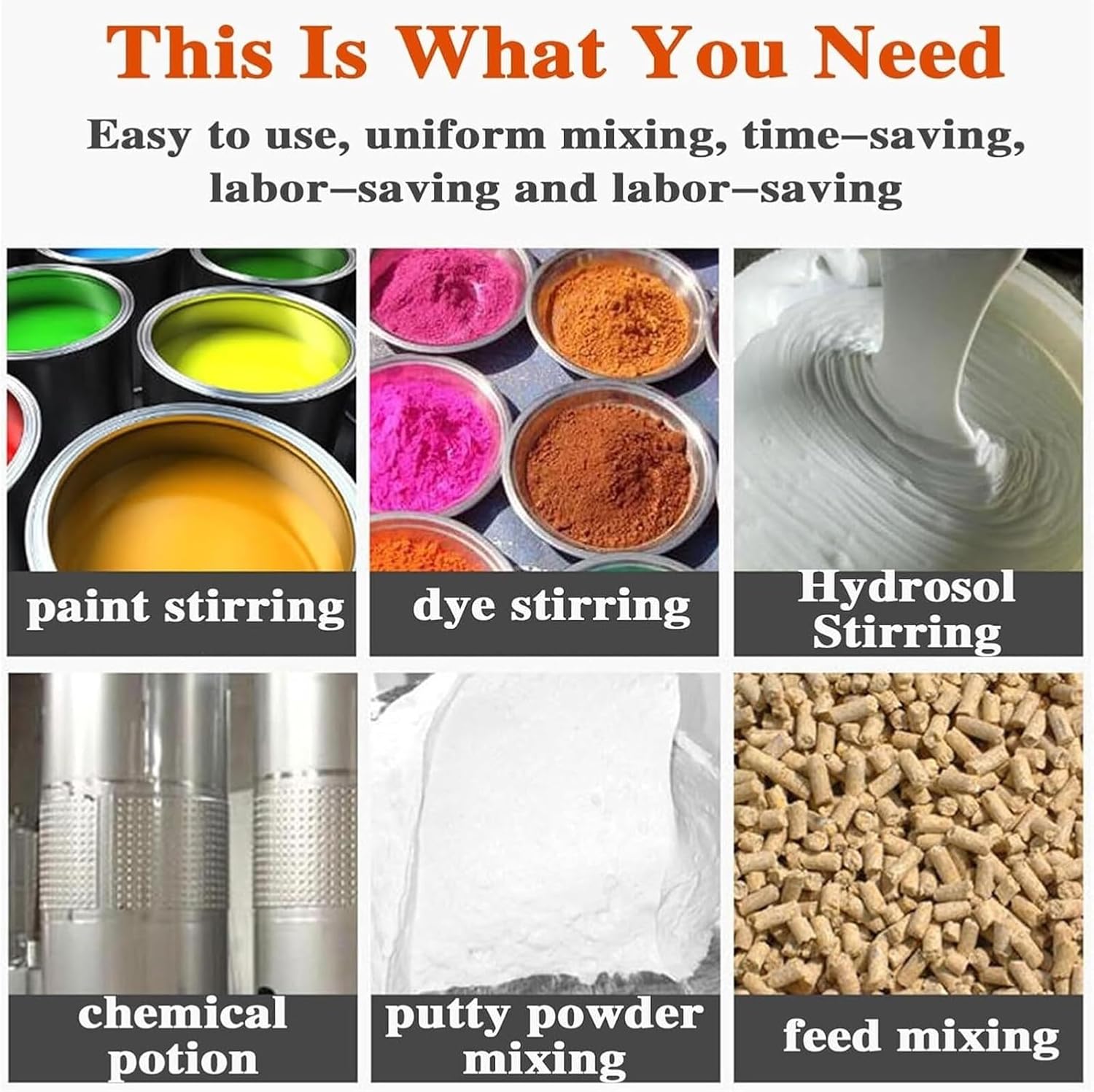 60L Pneumatic Agitator - 5 Gallon Handheld Air Stirrer with 100mm Aluminum Blade, Adjustable 50-2800 RPM for Effortless Mixing and Blending in Lab or Home Use