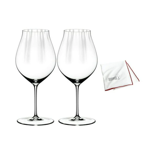 Riedel Performance Pinot Noir Wine Glass (2-Pack) with Polishing Cloth