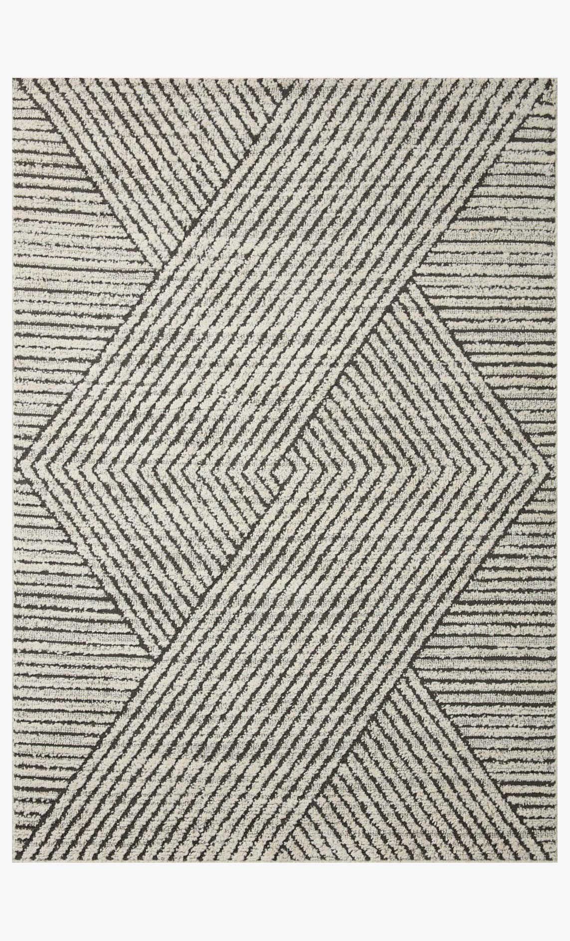 Loloi II Fabian Transitional Ivory and Charcoal 2' 7