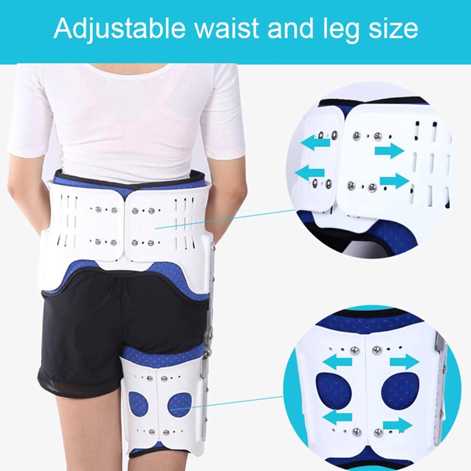Hip Abduction Brace, Hip Stabilizer Brace Joint Protection Fixation Device Thigh Knee Leg Ankle Fixed Limb Strap for Hip Pain Hip Flexor BRAC Sciatica Pain Relief