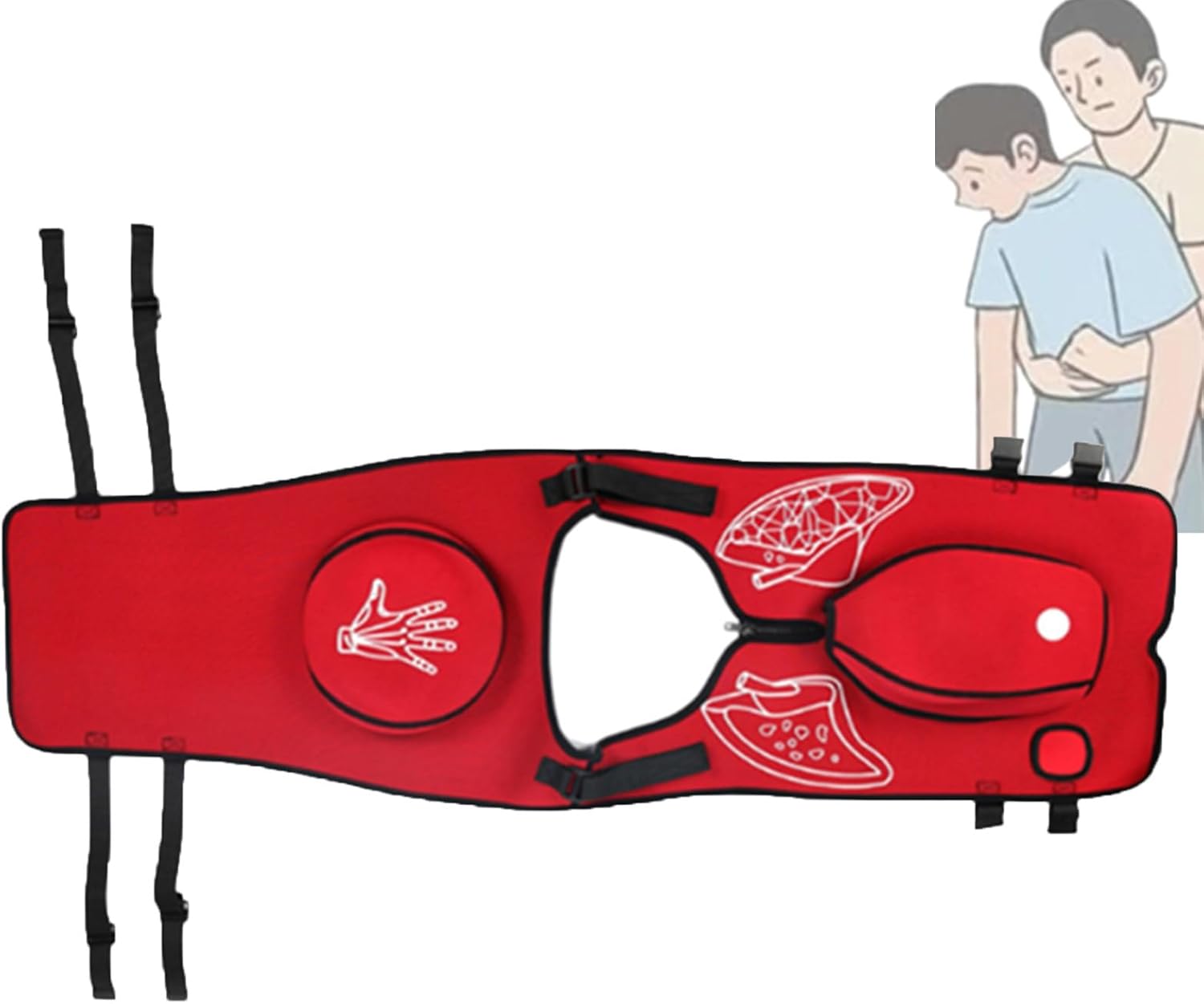 Anti Choking Obstruction Trainer Vest, Heimlich Training Vest First Aid Rescue Model for Choking and Suffocation Adult and Child