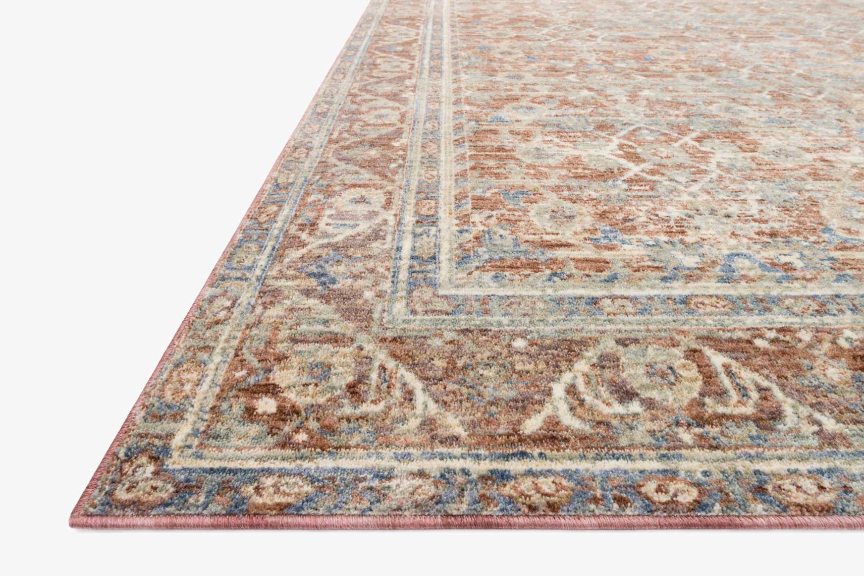 Loloi Revere Collection - Traditional Power Loomed Rug in Terracotta (REV-07)