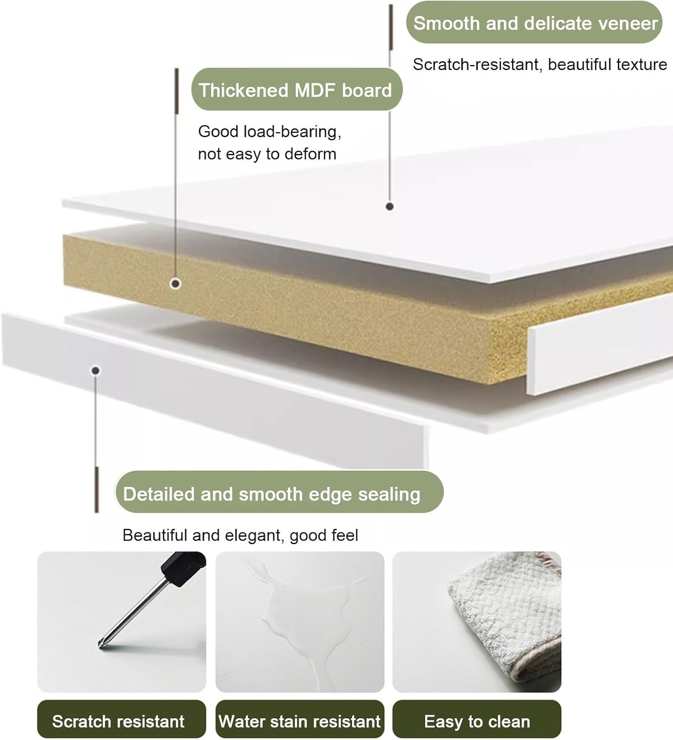 Overbed Table with Wheels, Height Adjustable Mobile Bed Desk, Standing Workstation Laptop Cart, Over The Bed Table for Home Office Bedroom Hospital,White with Baffle,120cm