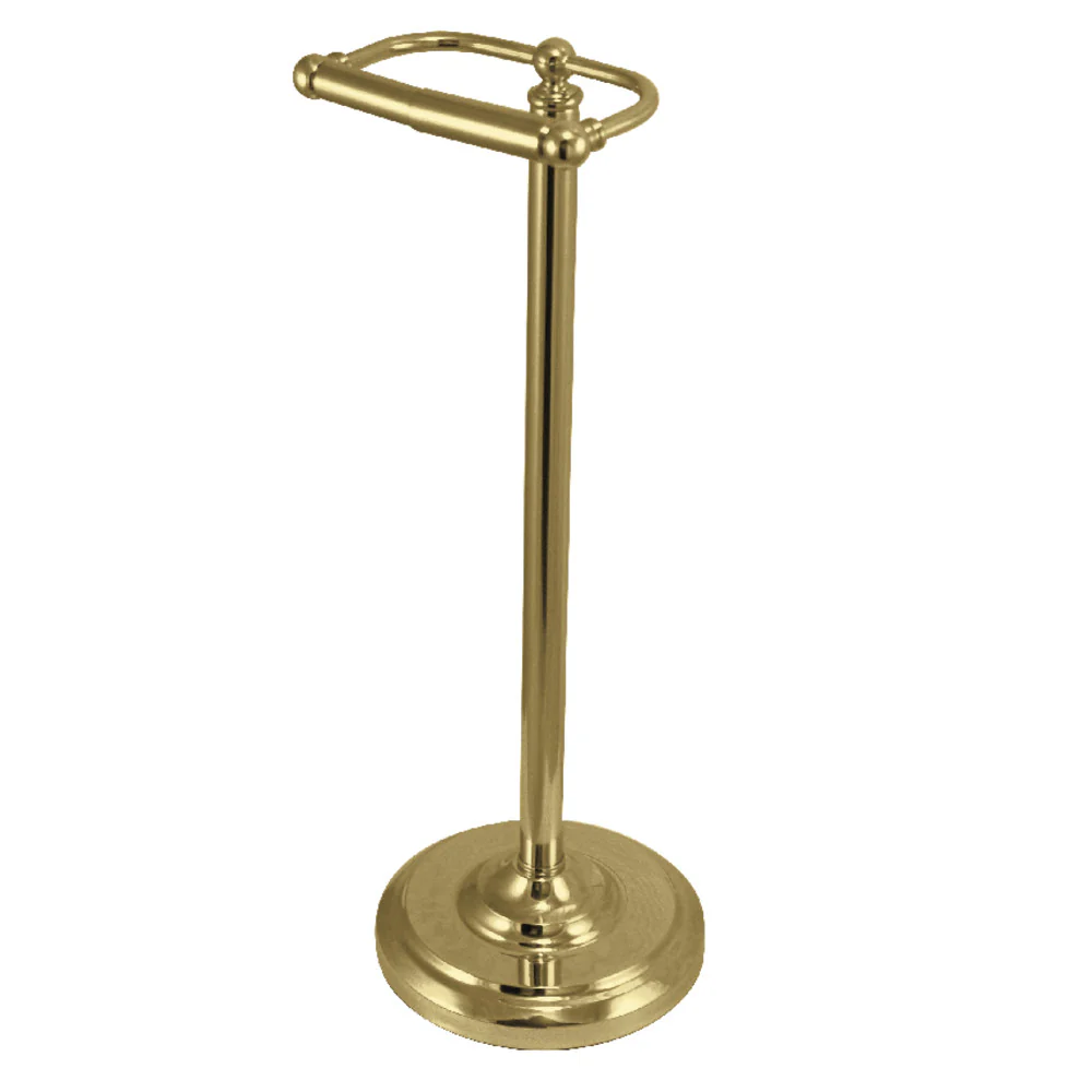 Kingston Brass Vintage Freestanding Toilet Paper Holder, Brushed Brass (CC2007)