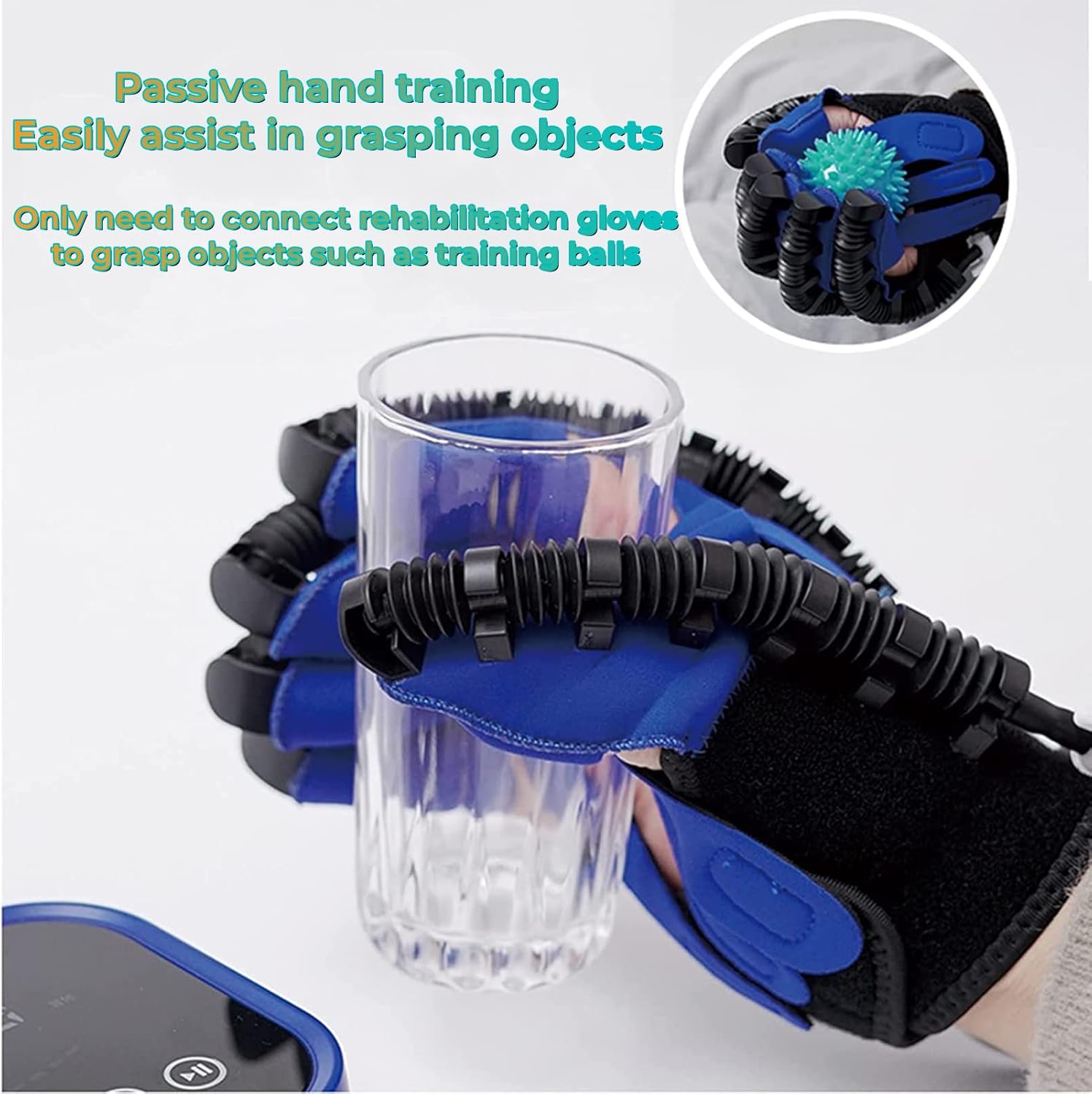 Finger and Hand Function Robotic Rehabilitation Robot Gloves for Patients with Arthritis or Stroke Hemiplegia Recovery Exercise Equipment(Size:S Code,Color:Both Hand)