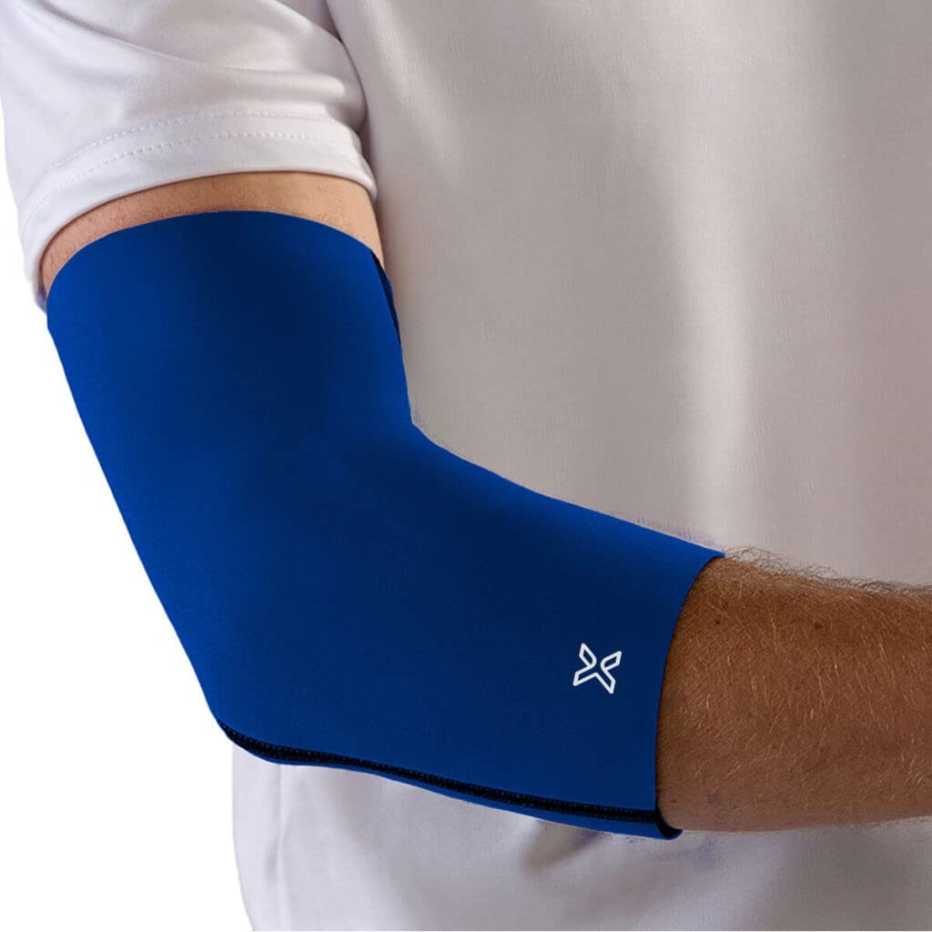 Body Helix Full Elbow Brace for Tendonitis and Tennis Elbow - Golfers Elbow Brace - Forearm Strain Support - Elbow Compression Sleeve for Men and Women - (Royal Blue, Medium)