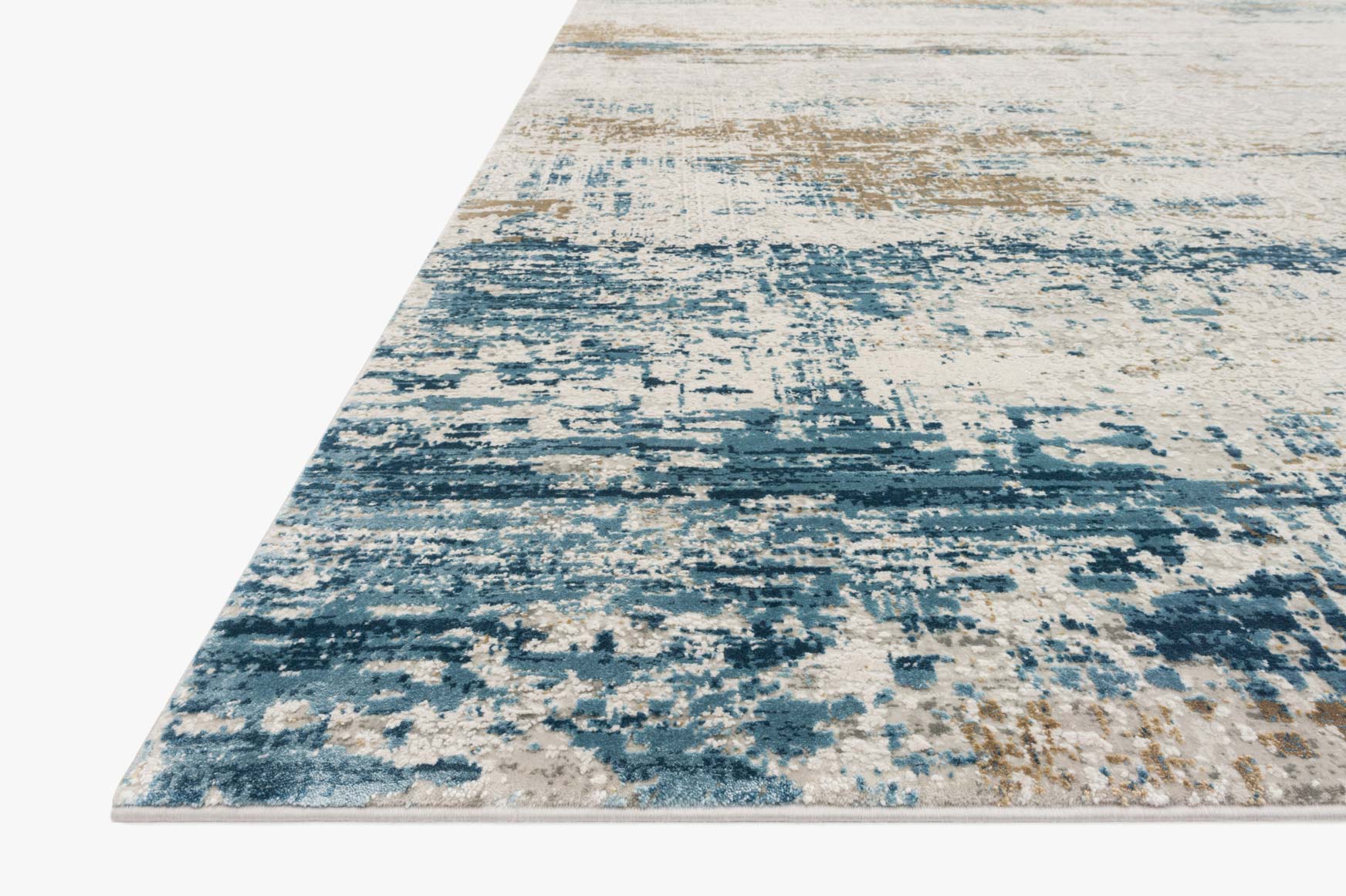 Loloi Sienne Collection - Contemporary Power Loomed Rug in Ivory & Azure (SIE-05)