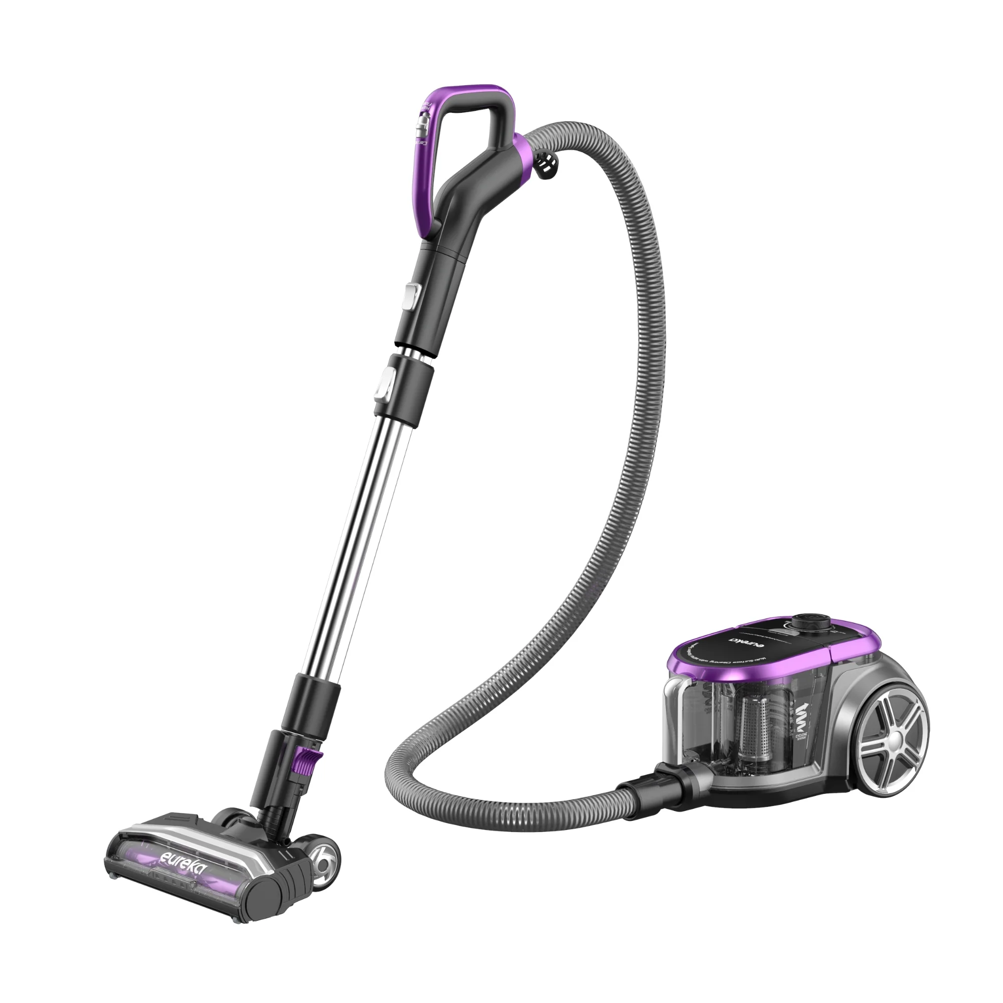 Power Nozzle Bagless Corded HEPA Filter Multisurface in Gray Canister Vacuum