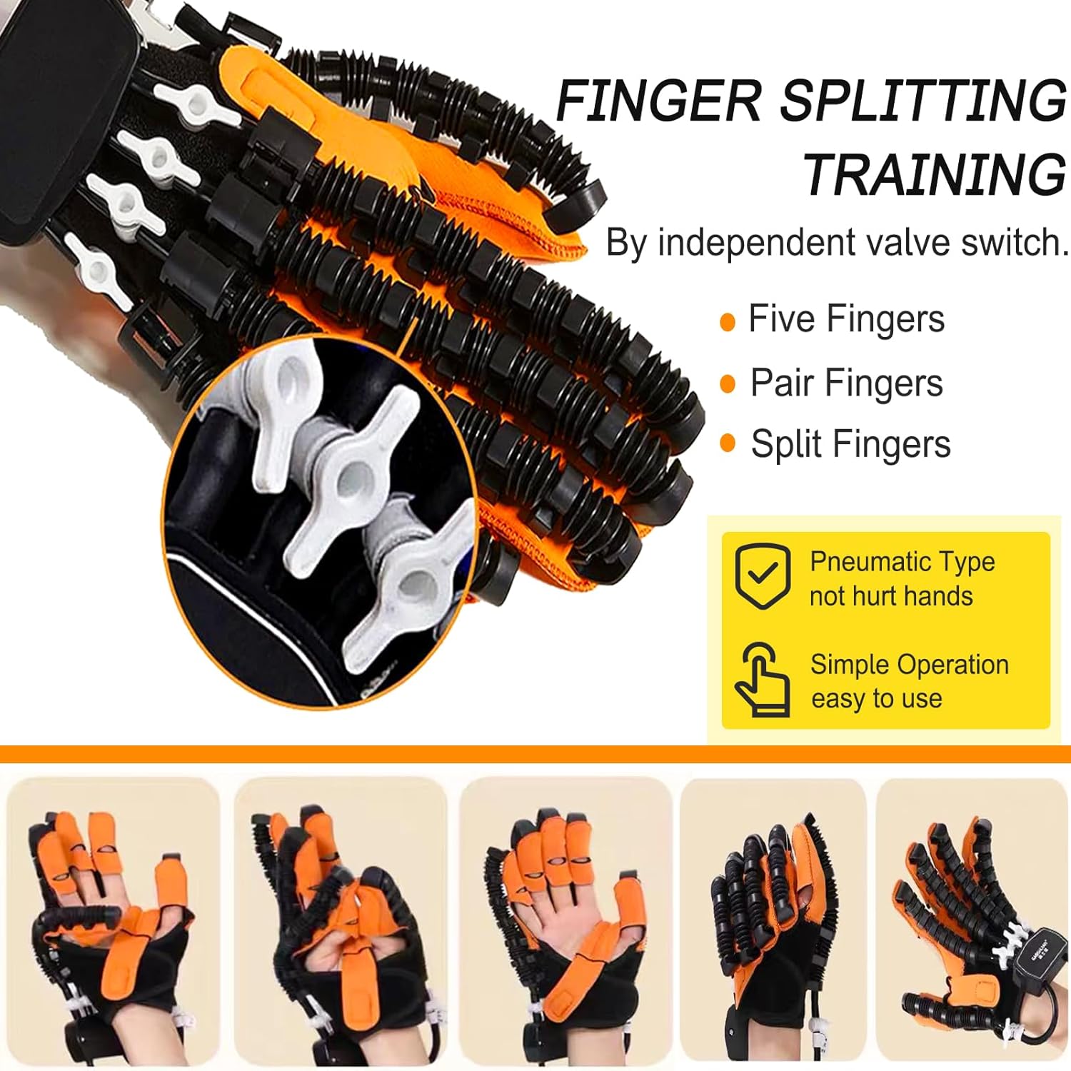 Rehabilitation Robot Gloves Upgrade Stroke Hand Therapy Equipment, Automatic Hand Trainer Gloves