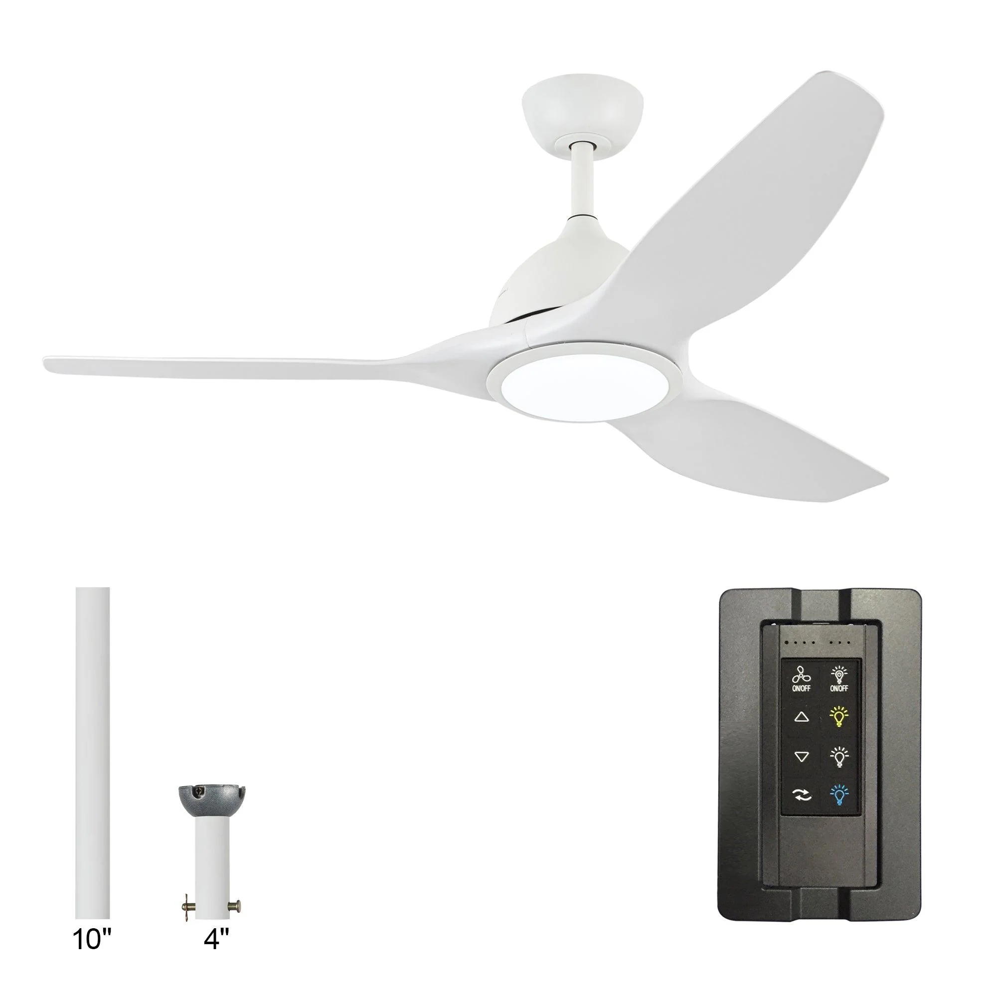 Parrot Uncle 52-Inch Vaczon 3 Blades Ceiling Fan with LED Light and Remote Control