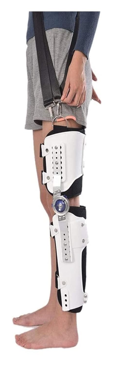 Adjustable Hinged Leg Knee Brace Hinged Immobilizer for Ligament Injury Orthosis Stabilizer (With Strap