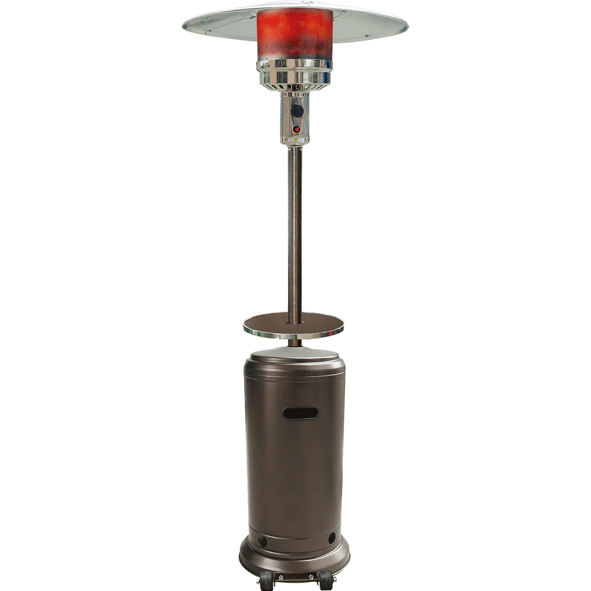 Hanover 48,000 BTU Steel Umbrella Propane Patio Heater - Hammered Bronze