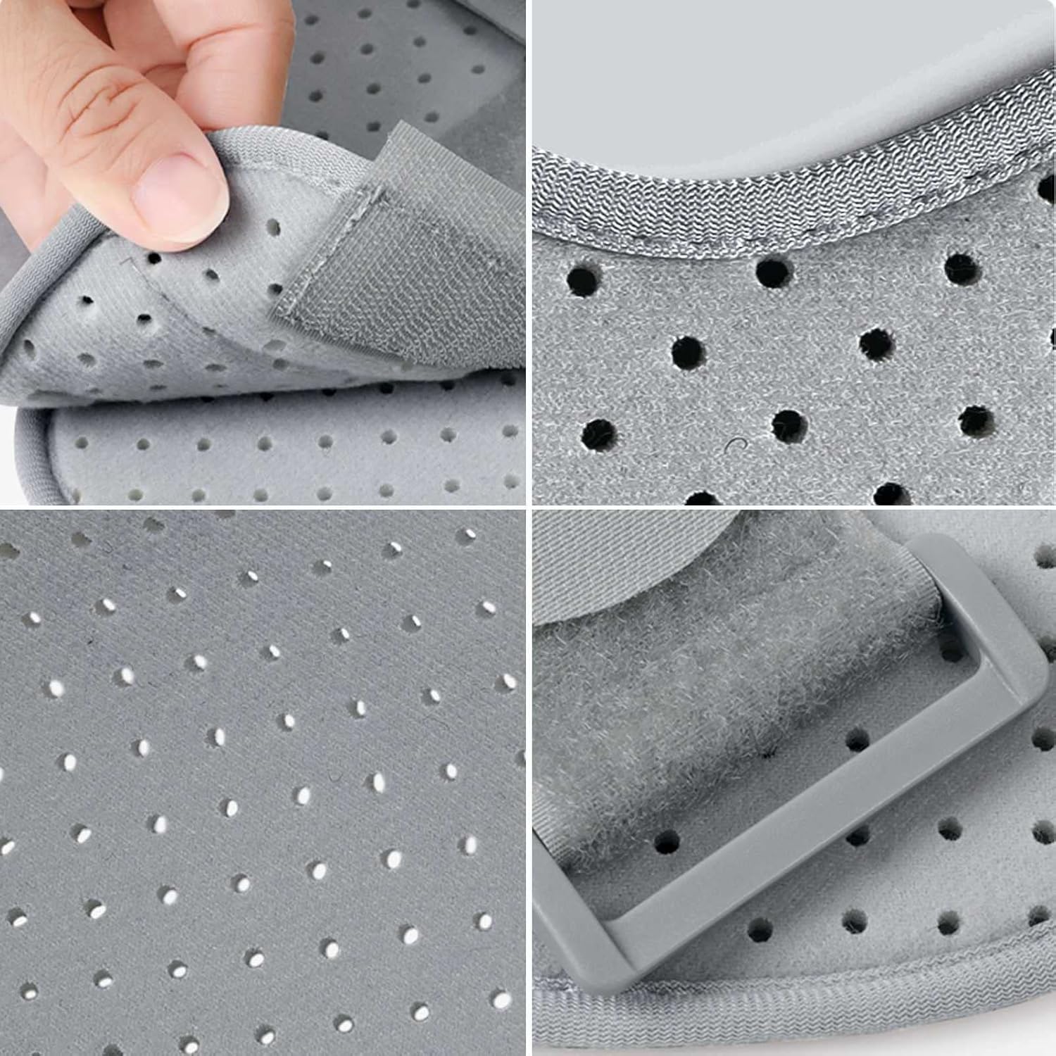 Knee Immobilizer 3-Panel Knee Splint Full Leg Straight Brace Comfort Rigid Support for Knee Pre-and Postoperative Injury Or Surgery Recovery,Gray 2-S