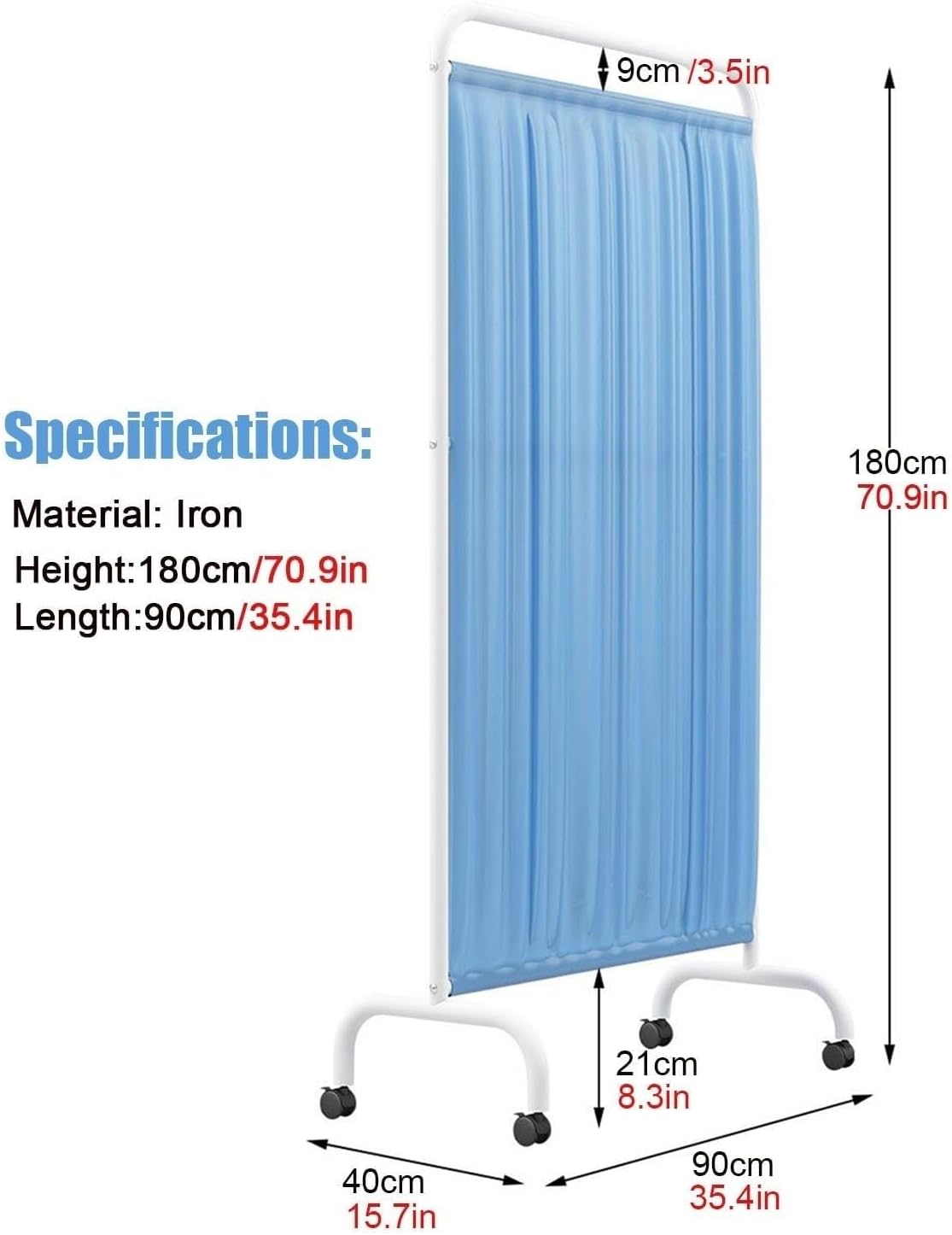 Foldable Medical Privacy Screen - 6ft High Temporary Wall Divider for Clinics, Patient Rooms, Hospitals, and Nursing Homes (Color-2, 1-Panel) - Portable & Easy to Se