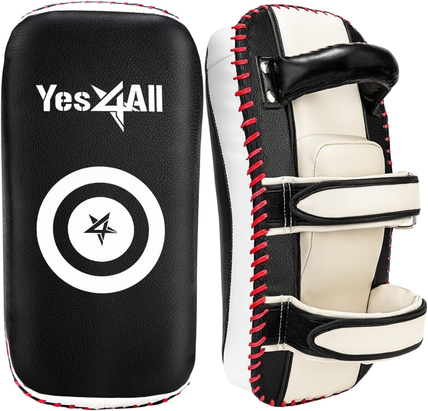 Yes4All Thick Boxing Strike Curved Thai Pad MMA Strike Kick Shield, Coaching Padding for Sparring for Kickboxing & Self Defense - Sold in Pairs