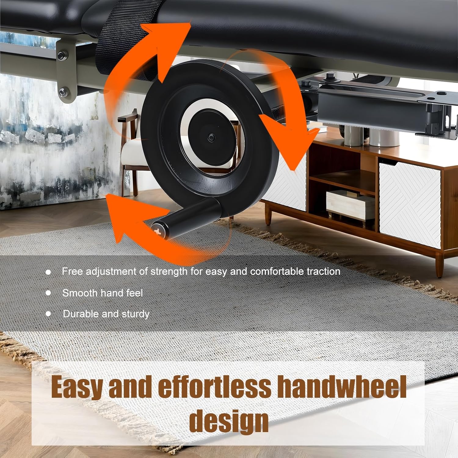 Manual Traction Bed,Manual Lumbar Decompression Device, Home Use Back Stretcher for Pain Relief, 330 lbs Capacity, Targets Neck, Shoulder & Sciatica, Compact for Home/Gym/Office