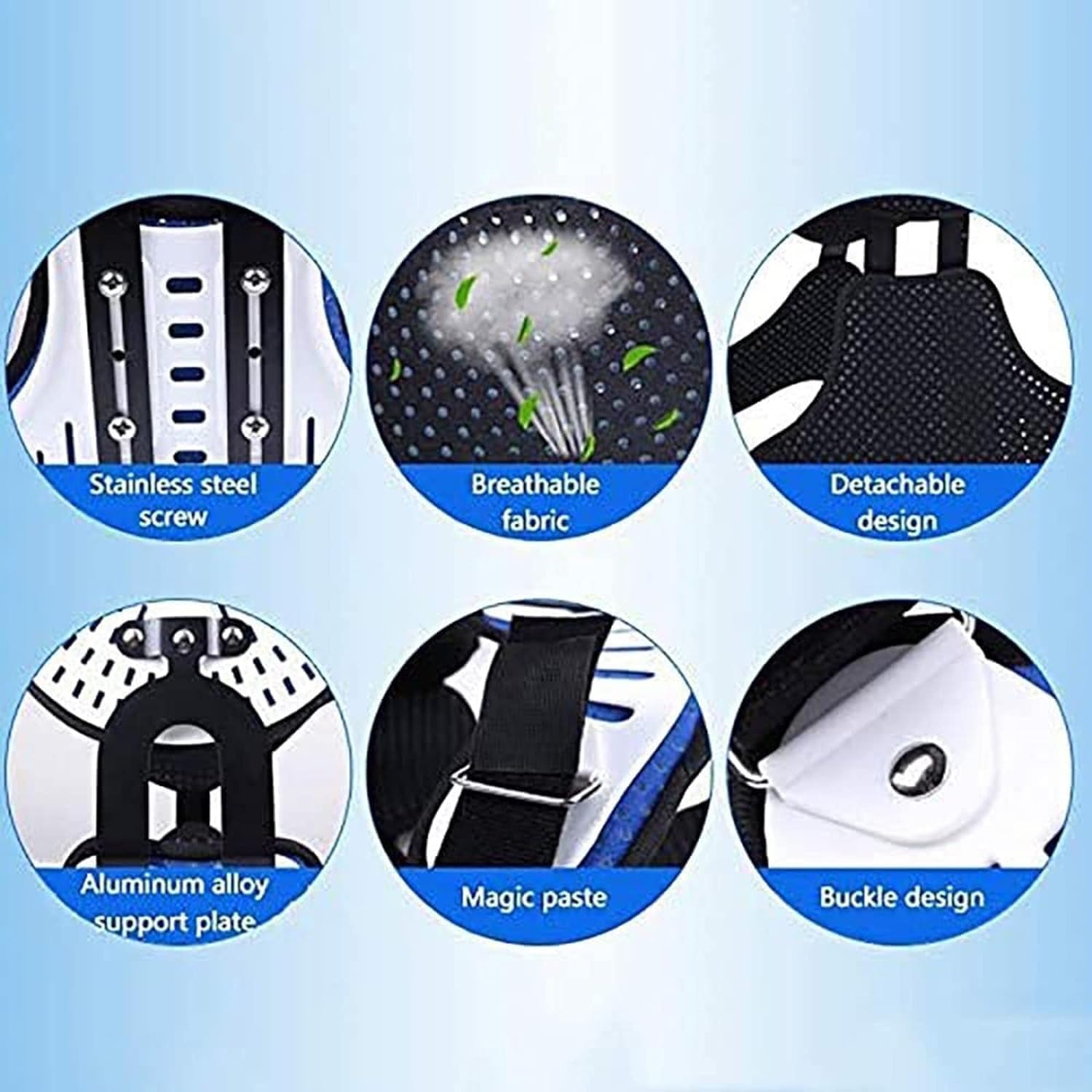 Head Neck Chest Orthosis Cervical Thoracic Halo Brace U Lumbar Support Adjustable Cervical Thoracic Orthosis Angle Adjustable Breathable for Postoperative Neck Fixation Rehabilitation Support