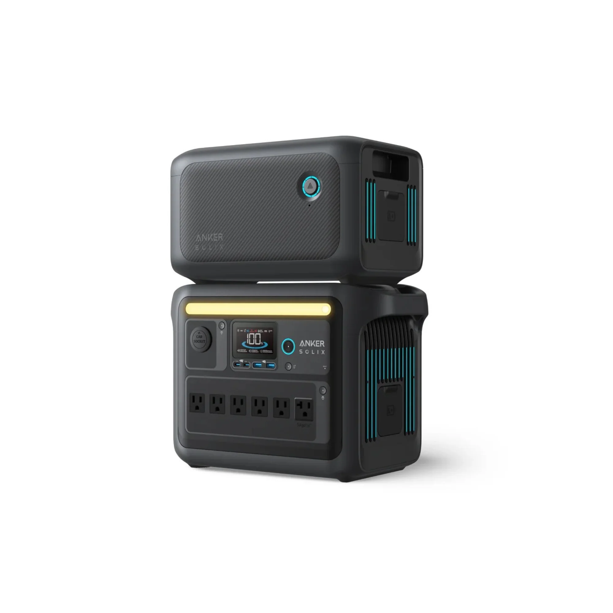 Anker SOLIX C1000X Portable Power Station and Expansion Battery (2112Wh, 1800W)