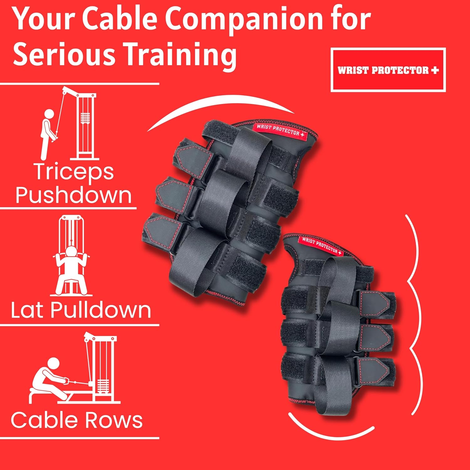 Right & Left Hands Free Pain Management Weightlifting Wrist Support for Gym - Adjustable Straps Brace Non-Slip Grip for Gym, CrossFit, Strength Workouts - Eliminate the Pain Embrace the Gain