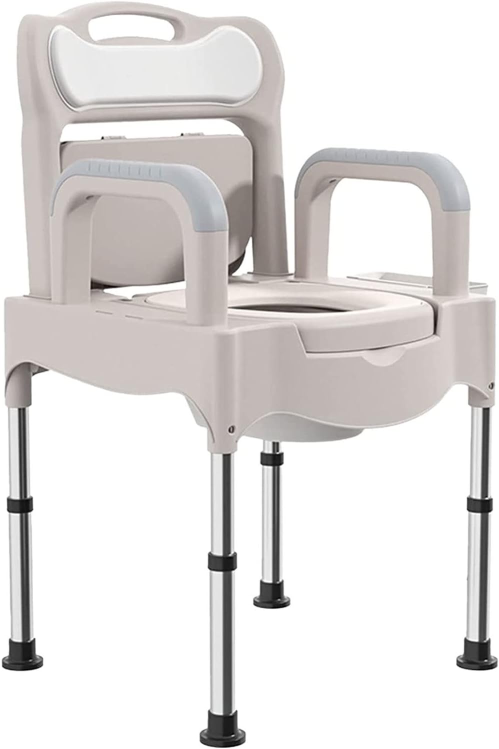 Commode Chair Bedside Toilet Bedside Commodes Height Adjustable Adult Potty Chair for Seniors Portable Toilets for Home Use Suitable for People with Disabilities The Elderly White