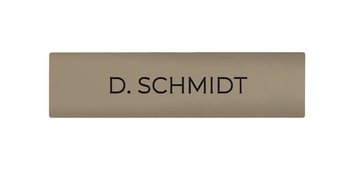 DoorBird Nameplate for One Call Button D21X  in Beige, RAL 1001 - Individual Engraving