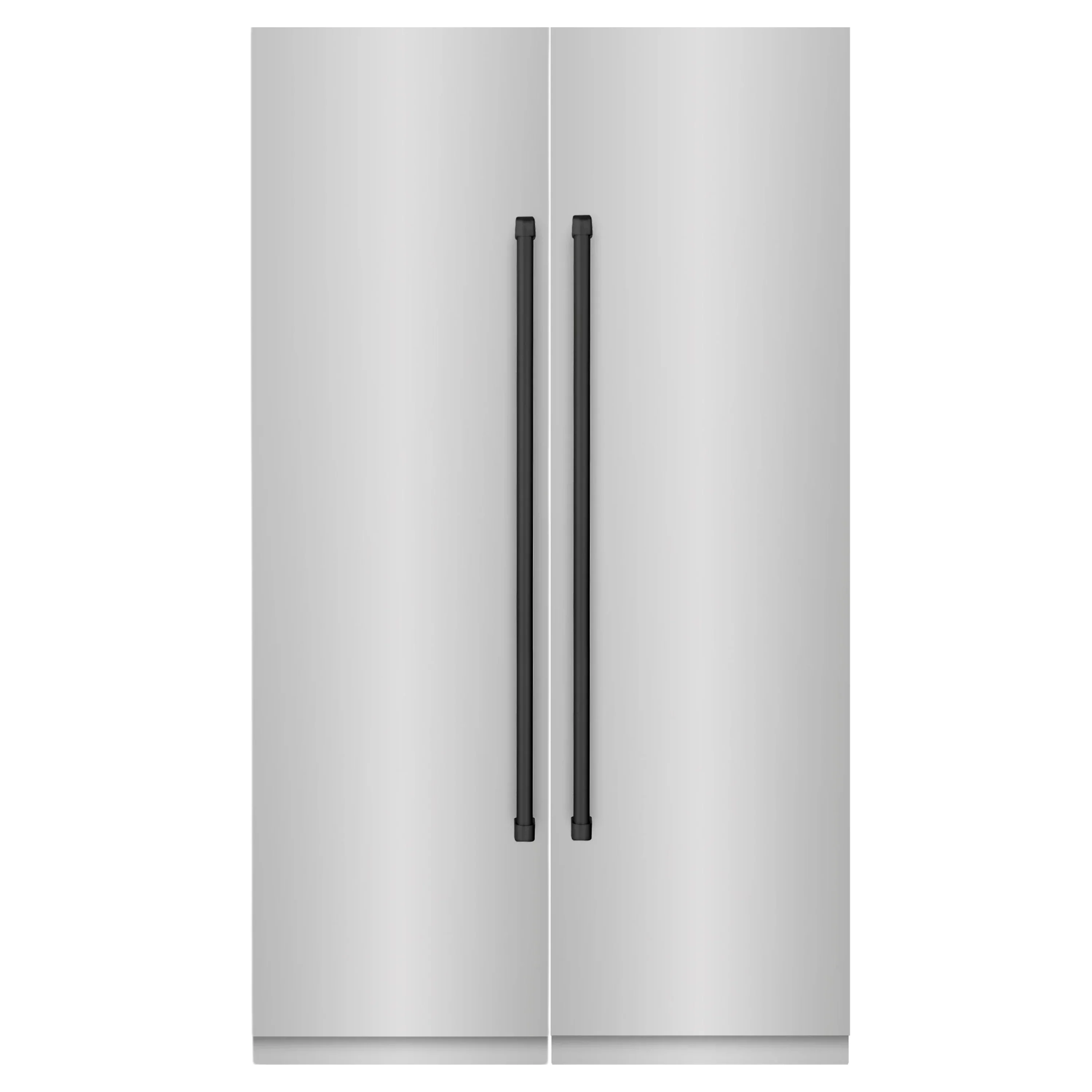 ZLINE 48-Inch Column 12.5 Cu. Ft. Refrigerator and 12.4 Cu. Ft. Freezer in Stainless Steel with Matte Black Accents