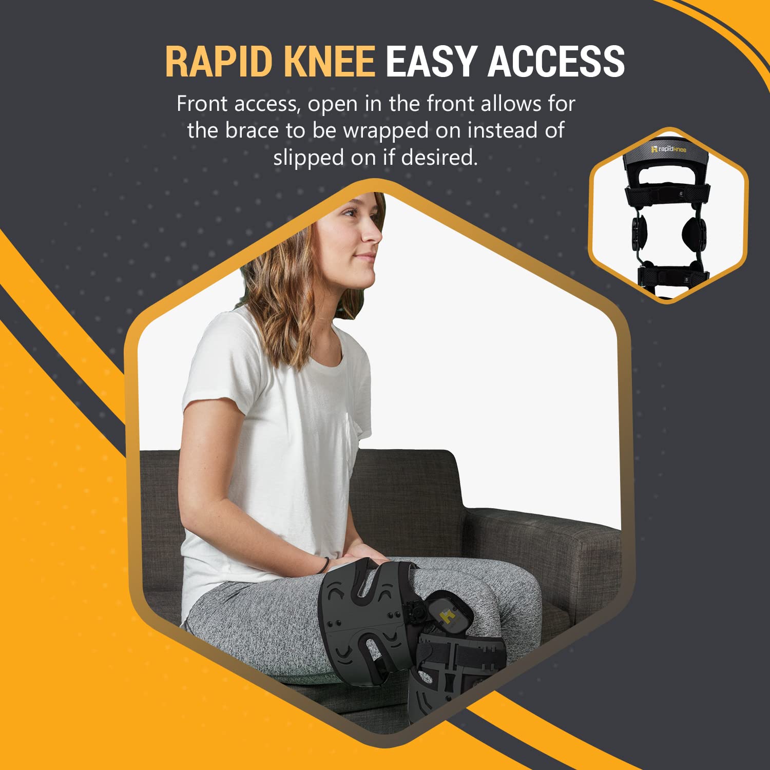 Rapid Knee 200 (Rigid Wrap-on Knee Brace) -XL