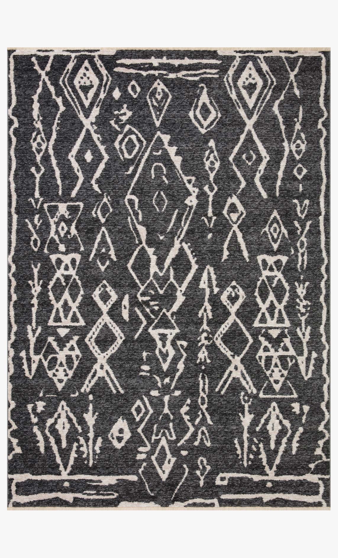 Loloi II Vance Collection - Traditional Power Loomed Rug in Charcoal & Dove (VAN-07)