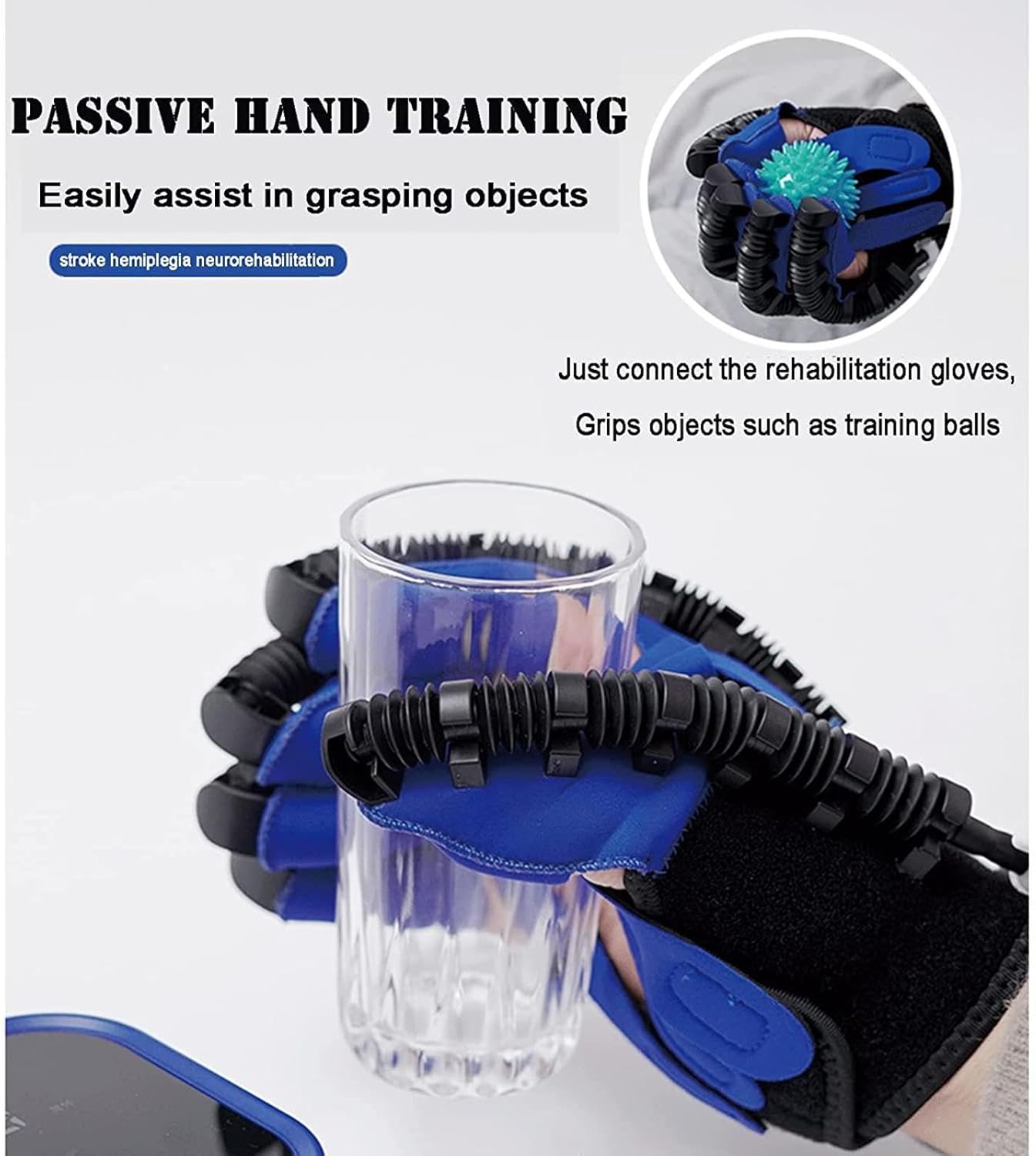 Robot Glove Hand Training Rehabilitation Hand Dysfunction Patient Training Device for Stroke Hemiplegia Hand Function Recovery,Right-M