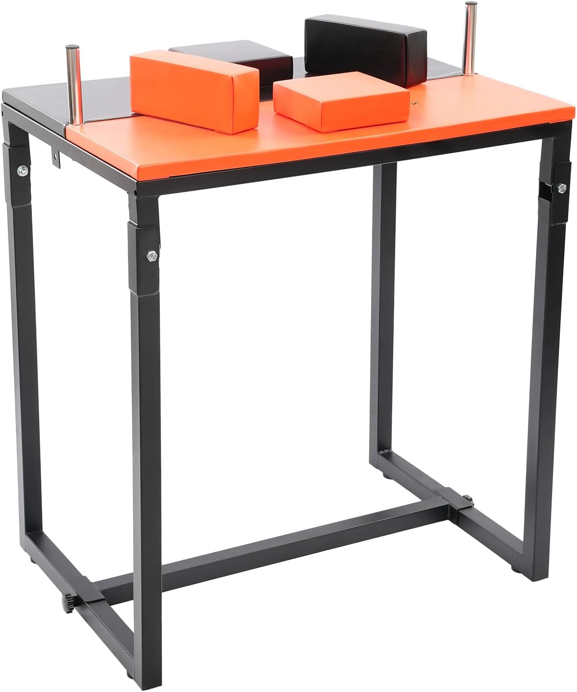 Arm Wrestling Battle Table, 35.4x25.5x39.3in Professional Wrist Strength Training Support Plate, Foldable Board Arm Wrestling Equipment for Home Gym, Elbow Pads & Forearm Pads, Bottom Crossbar