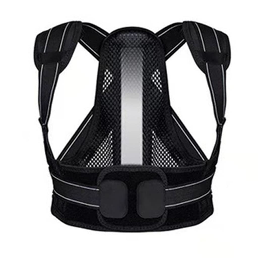 Back Shoulder Support Belt Posture Corrector Postural Fixer Tape Lumbar Straight Corrector Training Belt(M code)