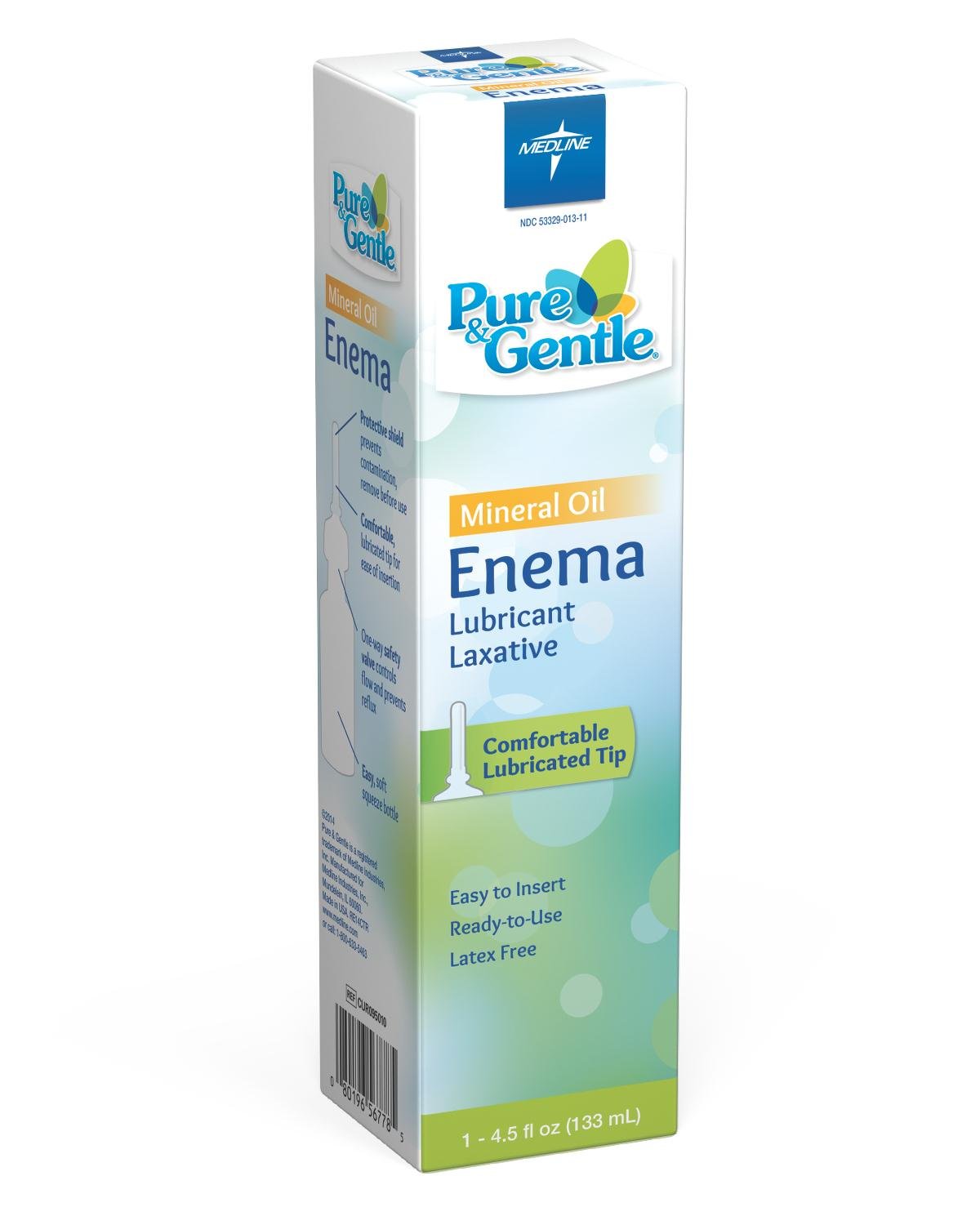 Medline Industries CUR095010 Pure and Gentle Disposable Mineral Oil Enema, 4.5 oz Bottles (Pack of 24)