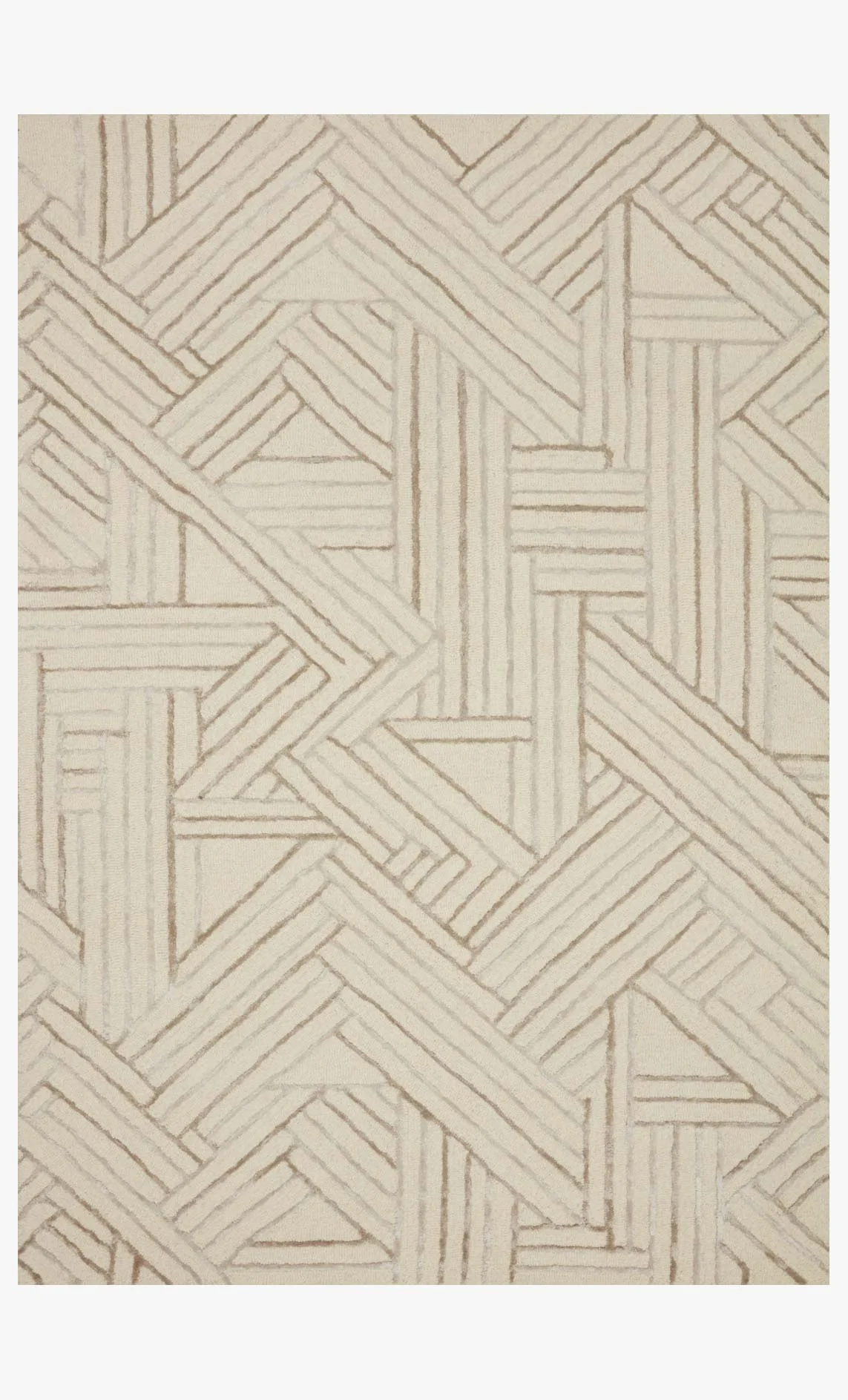 Loloi Verve Collection - Contemporary Hand Tufted Rug in Ivory & Oatmeal (VER-01)