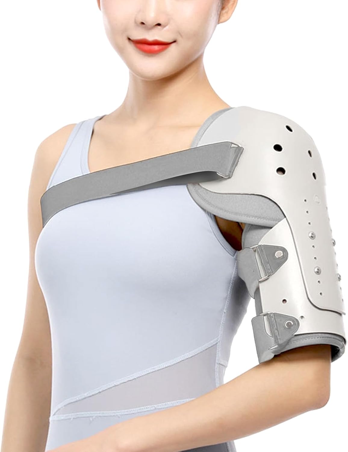 TARSHYRY Medium Humeral Shaft Fracture Splint & Humeral Fracture Brace for Broken Upper Arm Shoulder Bicep Left/Right Arm Long-Bone,Lightweight Breathable Humerus Fracture Splint for Men Women (Left Shoulder)
