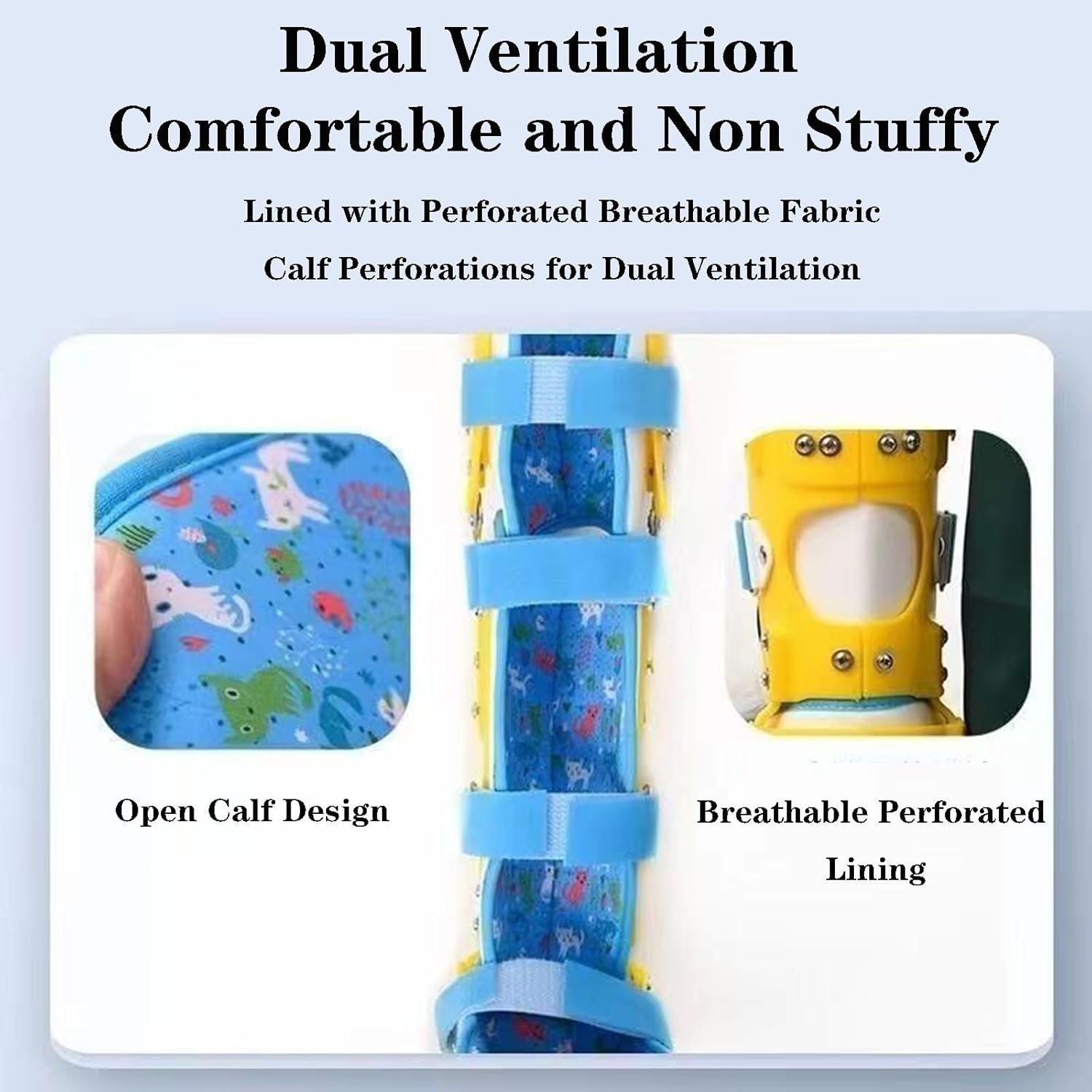 SFKLYU Kids Knee Immobilizer, Adjustable Knee Immobilizer Brace, Child Hinged Knee Brace, Guard Splint Leg Protector for Post OP Patella Injury Osteoarthritis,B Left