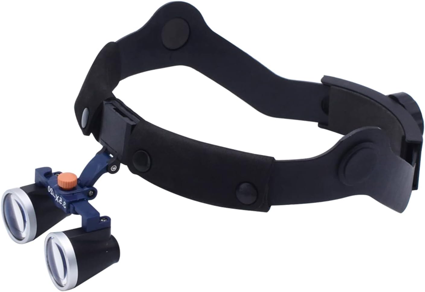 Head Mounted 2.5X 3.5X Dental Surgical Loupes Binocular Magnifying Glass Medical Magnifier for Reading Jewelry Watch Repair Craft Close Work，Black-Magnification:3.5X