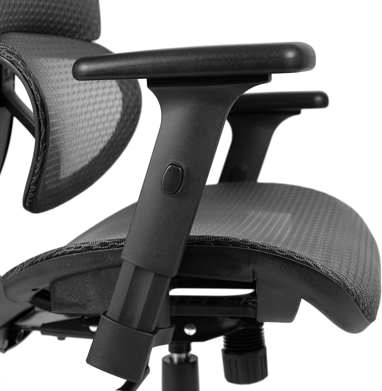 Flash Furniture LO Ergonomic Mesh Office Chair with 2-to-1 Synchro-Tilt, Adjustable Headrest, Lumbar Support, and Adjustable Pivot Arms in Gray