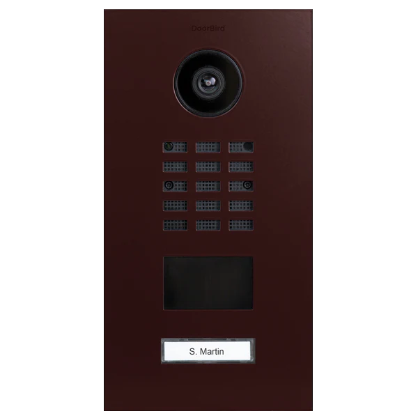 DoorBird D2101V IP Video Door Station, 1 Call Button in Black Red, RAL 3007