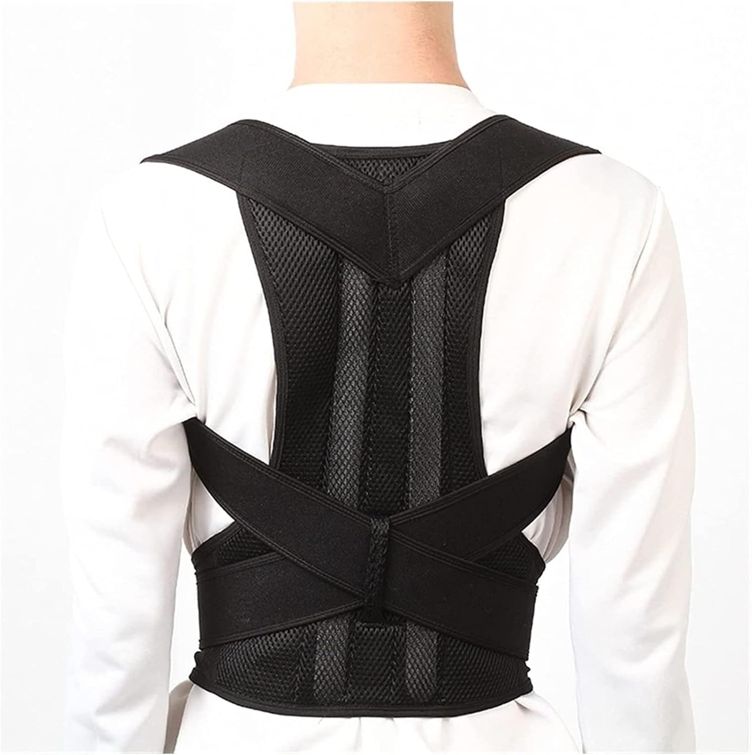 Posture Corrector Back Support Adjustable Shoulder Support Back Brace Providing Pain Relief for Neck, Breathable Fabric Lumbar Support Brace Back Posture (Size : XXX-Large)