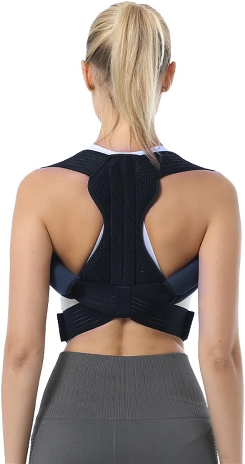 Clavicle Spine Lumbar Brace Corset Posture Correction Stop Slouching Back Trainer Men&Women Posture Corrector Back Support Belt (Size : S)