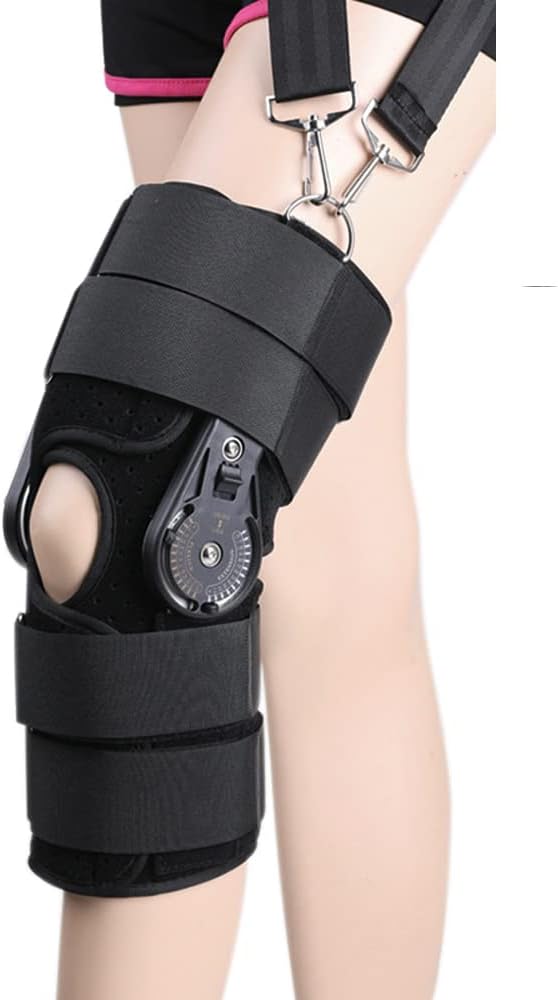 1Pcs Knee Pad Adjustable Angle Knee Brace Knee Joint Support Strained Ligament Sport Injury Orthopedic Splint Knee Protector