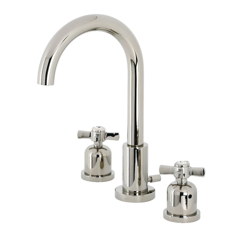 Kingston Brass Millennium Widespread Bathroom Faucet with Brass Pop-Up, Polished Nickel (FSC8929ZX)