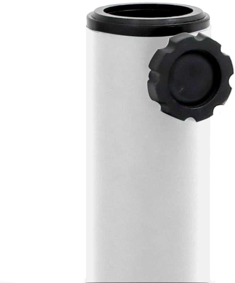 White Steel Parasol Base with Adjustable Armrests and Pole Adapters for Outdoor Umbrella Support, Medium Square Design for Patio, Garden, and Balcony Stability