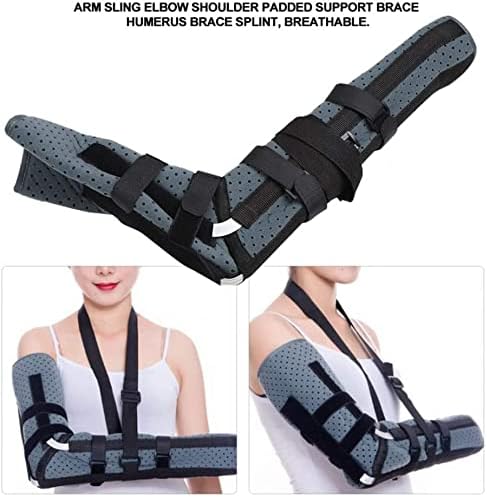 Elbow Sling, Therapy Breathable Arm Sling Elbow Humerus Brace Splint Arm Injury Recovery Support Helps Support Elevate Arm Injury Recovery,L