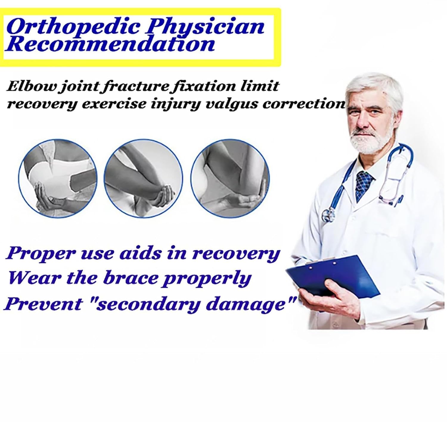 Adjustable Post-Operative Hinged Elbow Brace ROM Unisex,with Sling Stabilizer Splint,Arm Injury Recovery Support, Support After Surgery Dislocated,Tendon Repairs,Left (Right